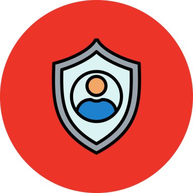 Güvenlik simgesinin vektör illüstrasyonu