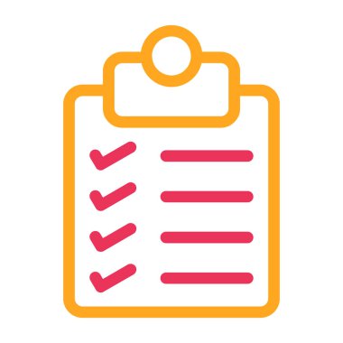 Kontrol listesi. Web simgesi basit illüstrasyon