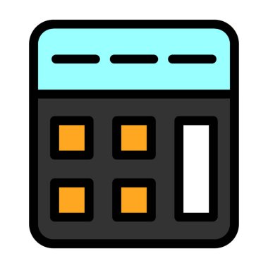 ATM simgesi. renk çizgisi vektör düz simgesi. beyaz üzerine izole