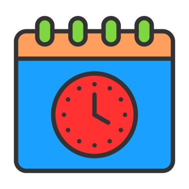 Saat. Web simgesi basit illüstrasyon