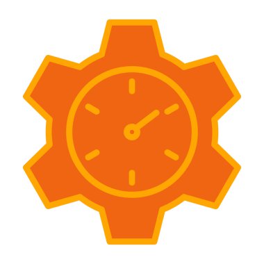 dişli saat izole edilmiş simge vektör illüstrasyon tasarımı