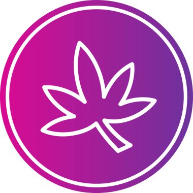 vektör marijuana simgesi, vektör illüstrasyonu
