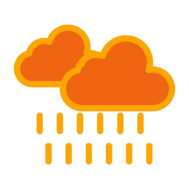 Bulut simgesi. Web için basit bulut vektör simgeleri çizimi