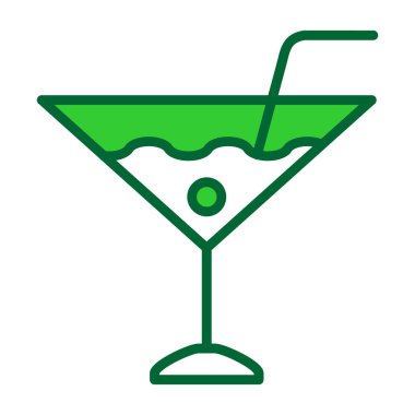 Kokteyl. Web simgesi basit illüstrasyon