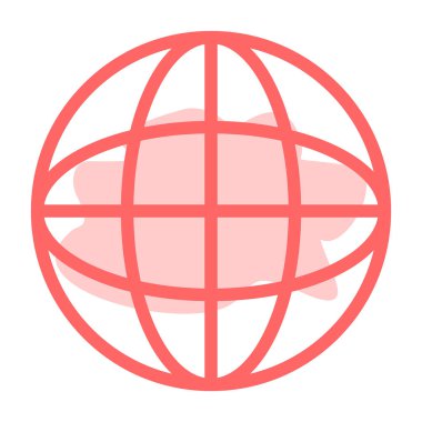 dünya web simgesi, vektör illüstrasyonu