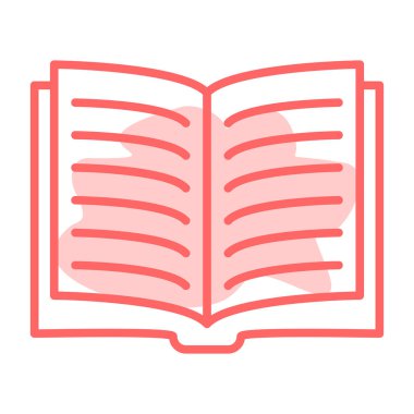 Kitap Simgesi. Vektör İllüstrasyonu