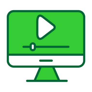 video oynatıcı simgesi, vektör illüstrasyonu