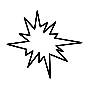 çizgi roman patlama ikonu vektör tasarımı