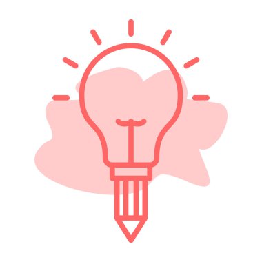 Ampul ve lamba simgesinin vektör çizimi