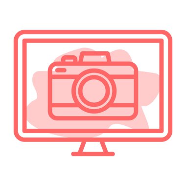 kamera simgesi vektör illüstrasyonu