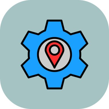 harita pin simgesi, vektör illüstrasyonu