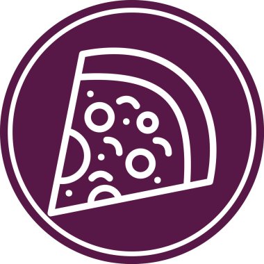 pizza. Web simgesi basit illüstrasyon