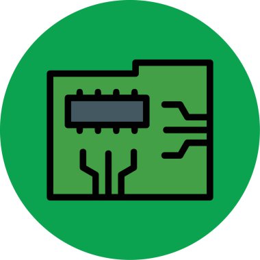 İşlemci. Web simgesi basit illüstrasyon