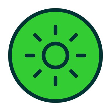 kiwi meyve ikonu vektör illüstrasyonu