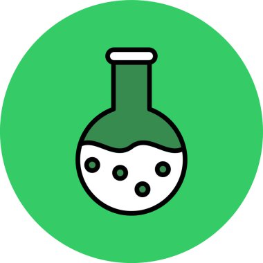 Kimya şişesi simgesi, vektör, illüstrasyon