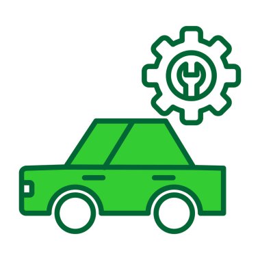 Alet edevatlı yeşil araba.