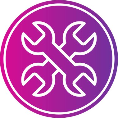 Dairesel bir simgenin vektör illüstrasyonu