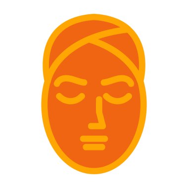 bir işaret simgesi ile baş, vektör illüstrasyonu