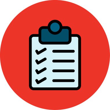 Kontrol listesi simgesi vektör illüstrasyonu