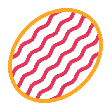 Kırmızı ve beyaz yuvarlak simgenin vektör çizimi