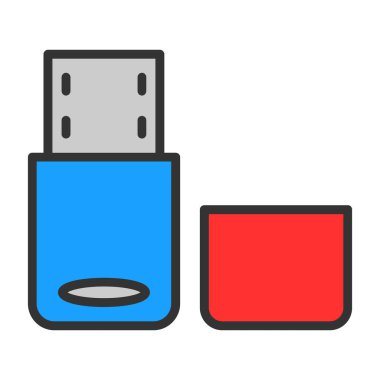 hafıza kartı simgesi vektör çizimi tasarımı