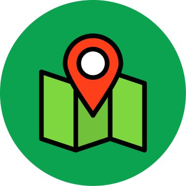 konum doldurulmuş vektör çizgisi tasarımı dekoru