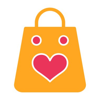 kalp ile alışveriş çantası