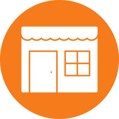 dükkan vektör simgesi modern basit illüstrasyon, dükkan