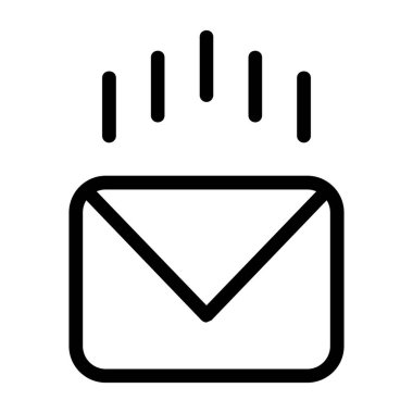 e- posta iletisi vektörü ince çizgi simgesi