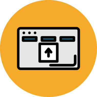 Tarayıcı. Web simgesi basit illüstrasyon