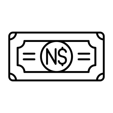 para vektörü ince çizgi simgesi