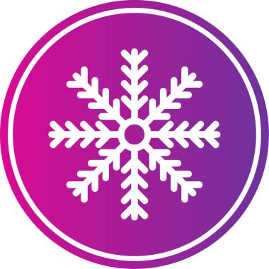 kar Tanesi simgesi vektör çizimi