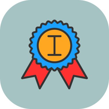 Madalya simgesi soyut arkaplanda izole edildi