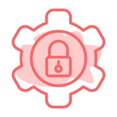 Kilit. Web simgesi basit illüstrasyon