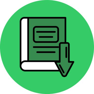 kitap web simgesi, tasarım illüstrasyonu