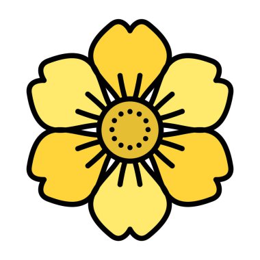 flower and leaf isolated icon