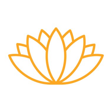 Lotus vektör ikonu. düz tasarım çizimi beyaz arkaplanda izole edildi.