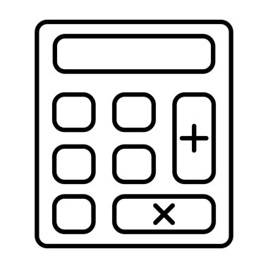 hesap makinesi simgesi vektör çizim biçimi