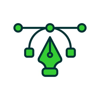 Beyaz arka planda yeşil teknoloji simgesi. vektör illüstrasyonu