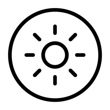 Kolayca değiştirebilen ya da düzenleyebilen güneş vektörü simgesi