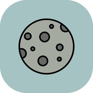 Ay ikonu vektör illüstrasyonu