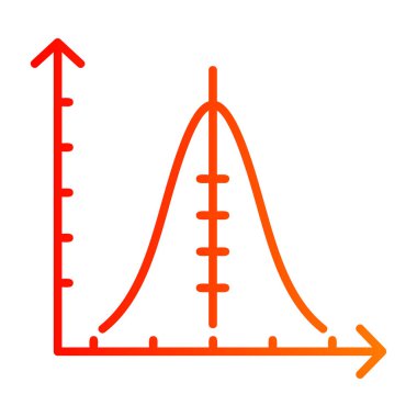 Kırmızı çizgi grafiğinin vektör çizimi.