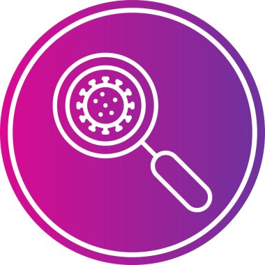 Büyütme cam simgesi, vektör illüstrasyonu