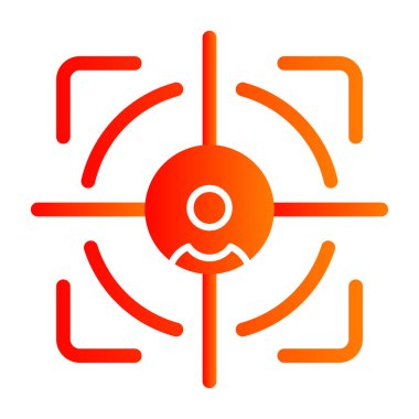 Hedef simgesi. Düz tasarım stili