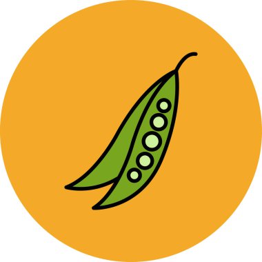 Yeşil ve sarı ikonun vektör illüstrasyonu