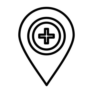 konum simgesi vektör illüstrasyonu