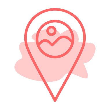 Moda düz arkaplan içinde harita konumu simgesi