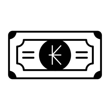 Bill vektör glyph düz simge tasarımı