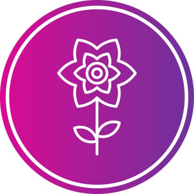 Eşsiz Çiçek Vektör Satırı Simgesi