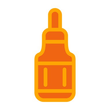 Boyalı boya şişesi.